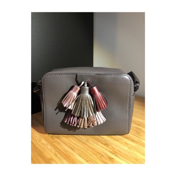 Rebecca Minkoff Sofia Tassel Gray Pink Mini Bag - Picture 2 of 8
